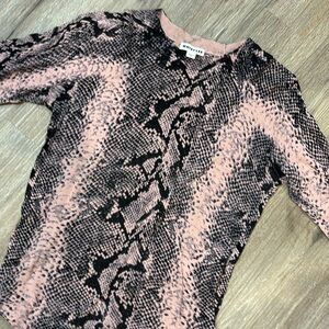 Dusty Rose Snakeskin Top